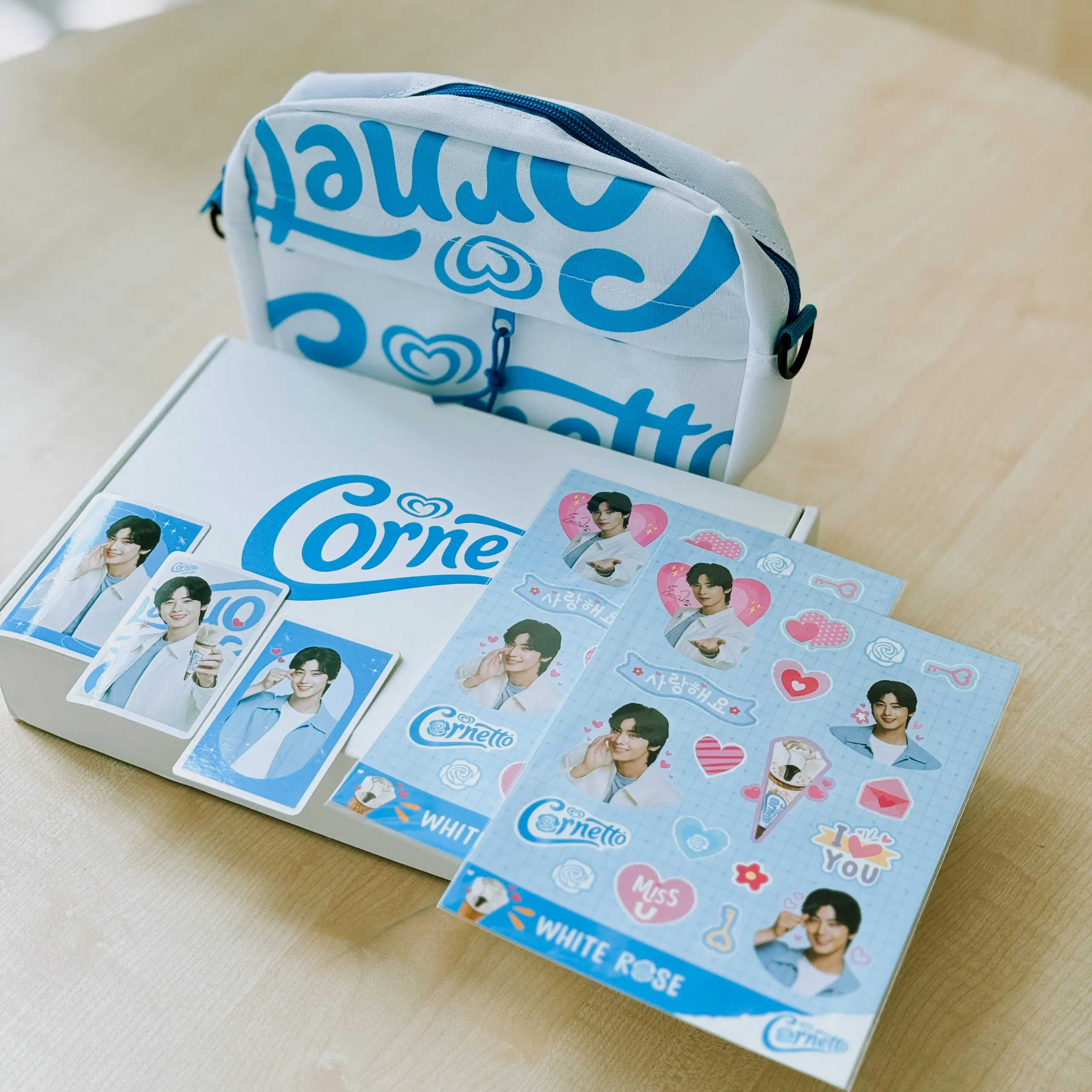 Cha Eun-Woo joins Cornetto - merch kits
