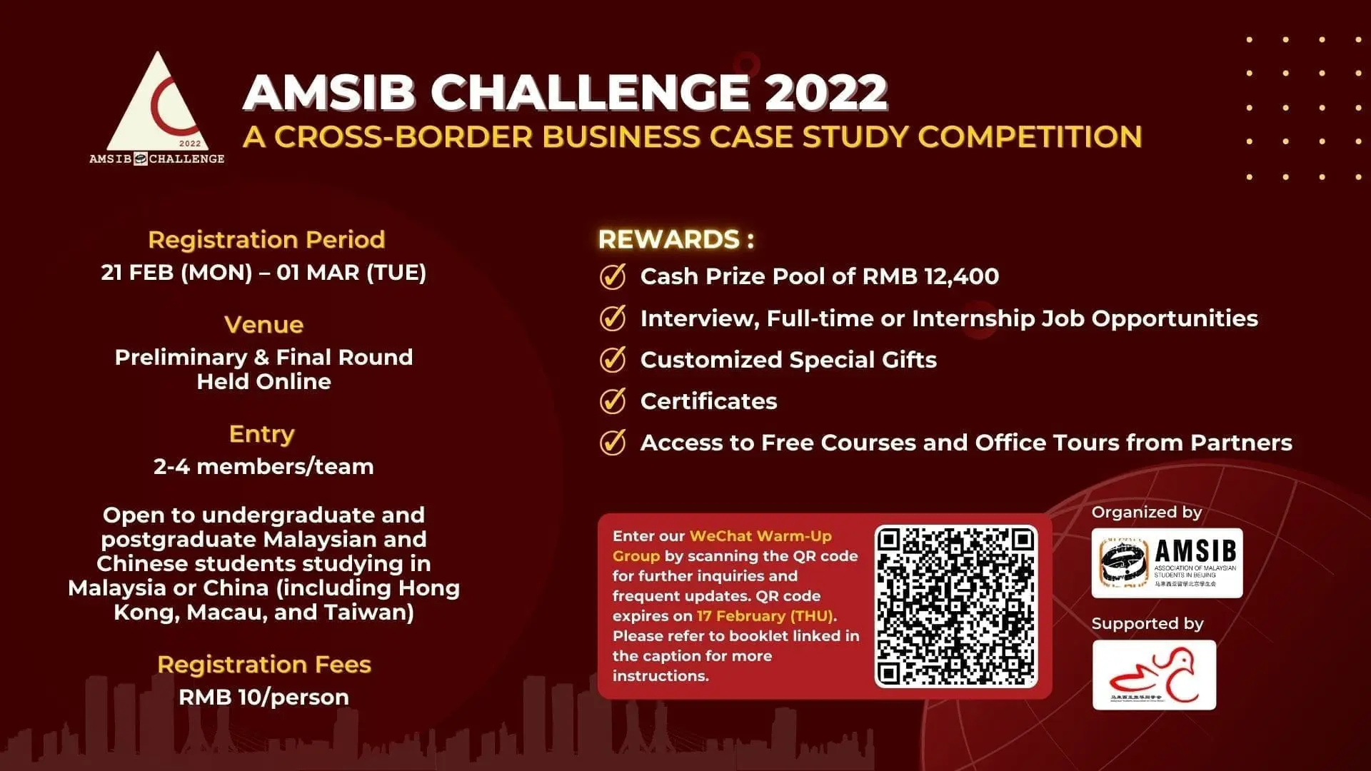 AMSIB Challenge 2022 offering internship opportunities