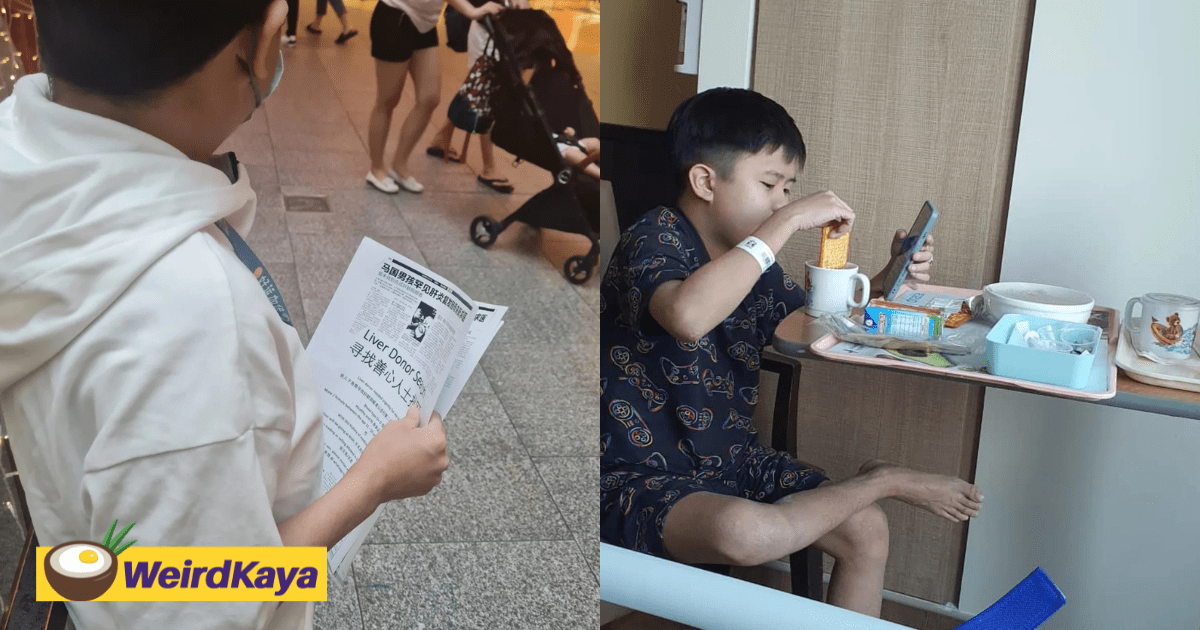 15yo M'sian Boy Diagnosed With End-Stage Liver Disease Gives Out Flyers In SG To Look For Donors