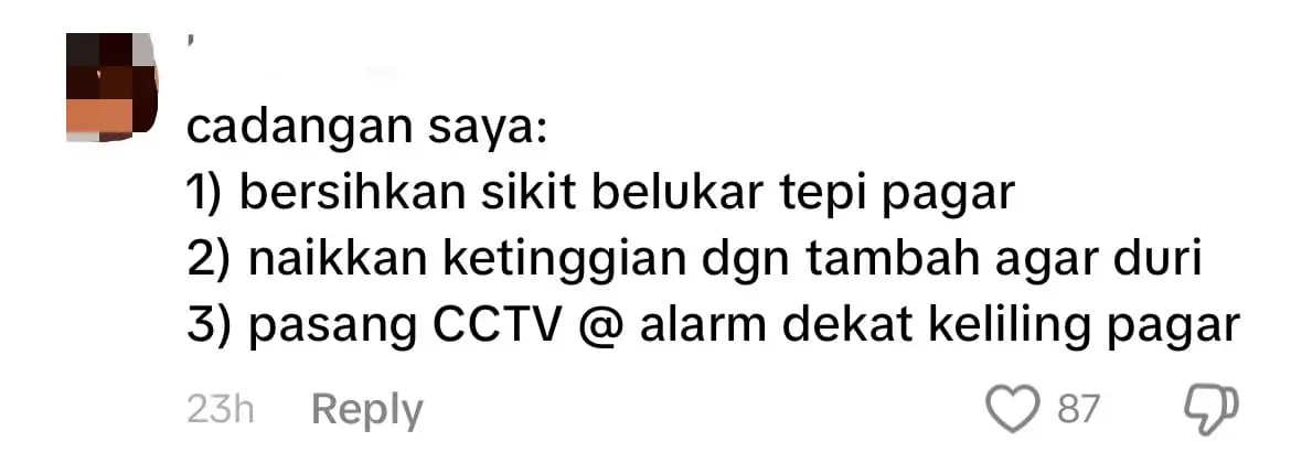 M'sian Woman Catches Man Hiding Within The Bushes & Trying To Steal Her Underwear comment 3