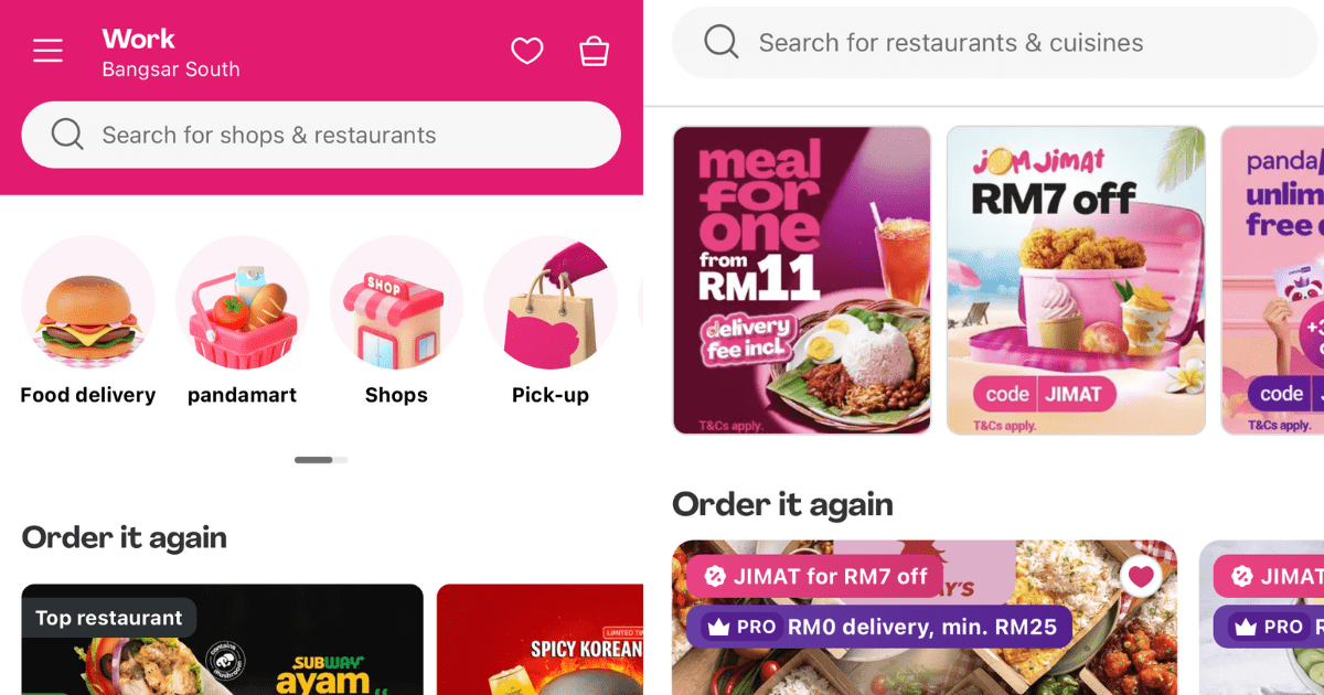 meal for one (RM11) by food panda 2024 - July