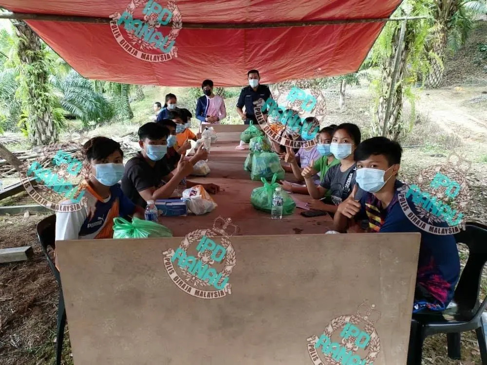 Ranau police set up conducive space for students to facilitate e-learning