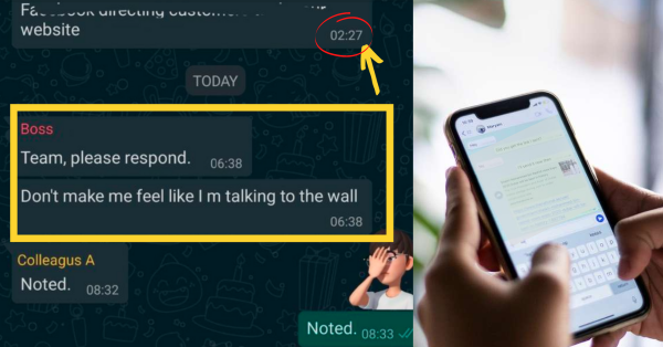 Malaysian boss who texted employees at 2 am: "I feel like I'm talking to the wall"