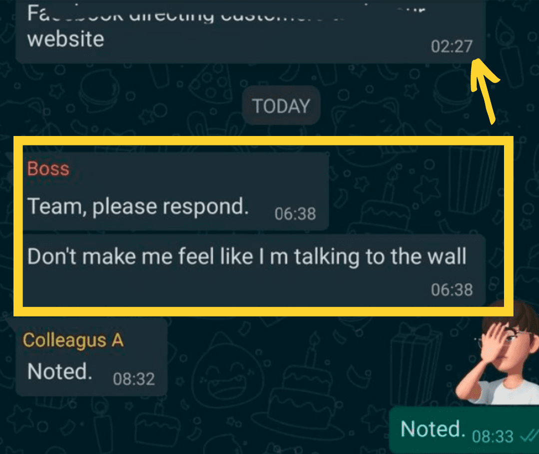 Malaysian boss who texted employees at 2 am: "I feel like I'm talking to the wall"