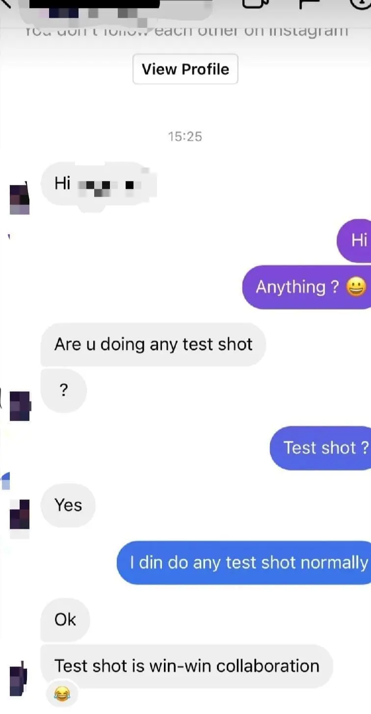 Malaysian photographer shares absurd request for free photoshoot