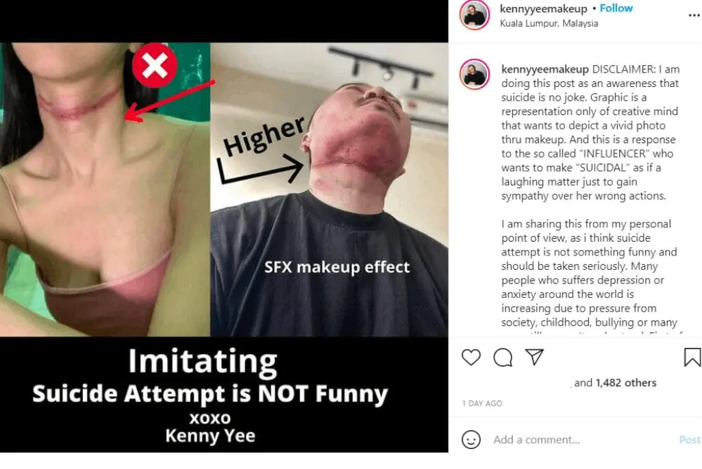 "Suicide is no joke!" Makeup artist suggests Cathryn Li's suicide attempt was faked