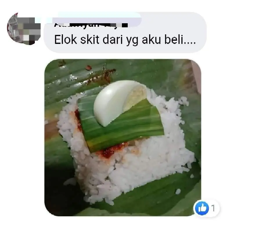 "SIM card egg?" Nasi Lemak with razor-thin egg slice amuses netizens
