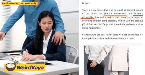 MOH blasted over sexist article which linked women's appearance to sexual harassment