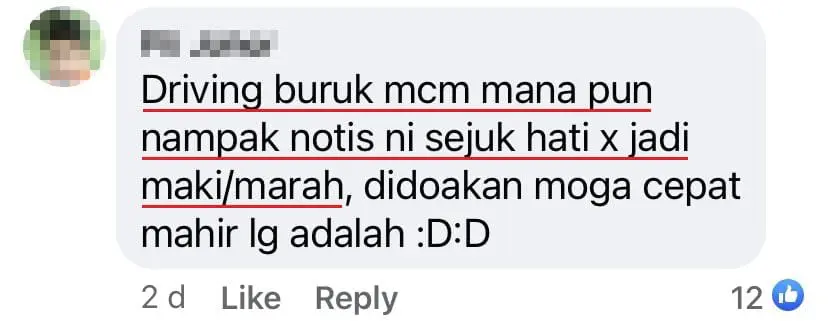 "P license = Polite" Axia driver from Klang praised by netizens for humble note