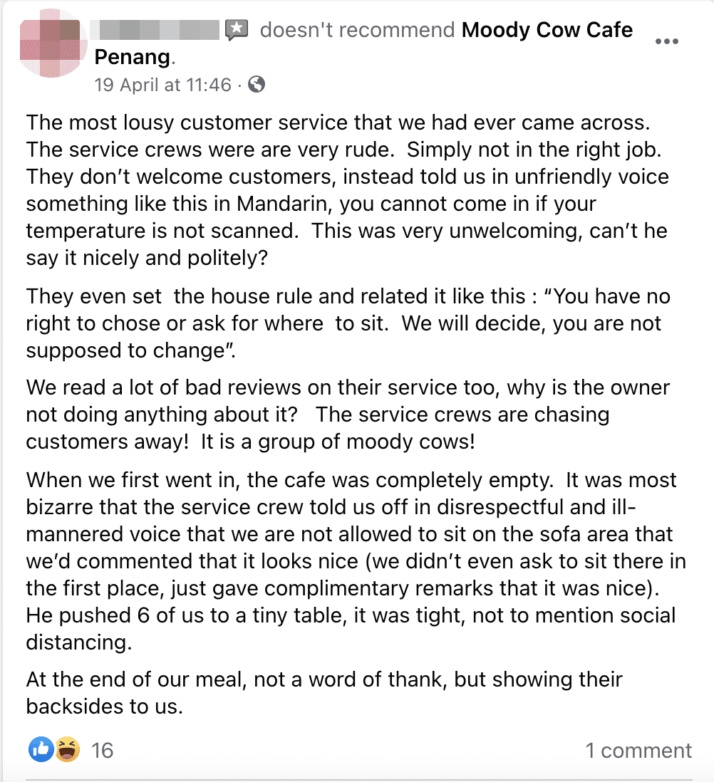Lady's complaint about Penang café arouses both sympathy and backlash