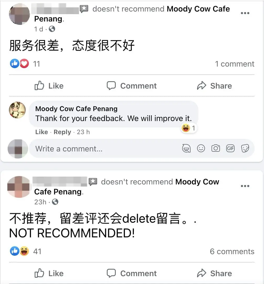 Lady's complaint about Penang café arouses both sympathy and backlash