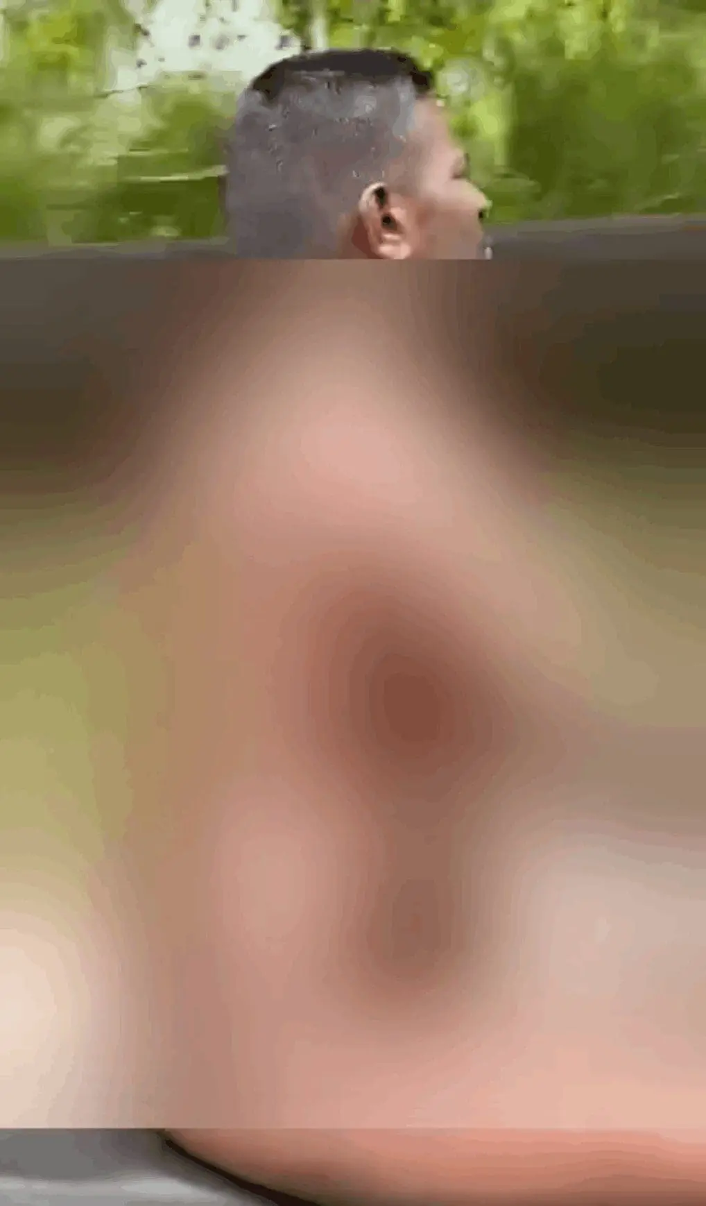 Motorcyclist roaming naked on the streets shocks many