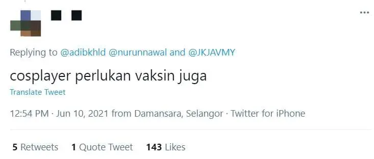 "#TanyaJe" JKJAV caught following a sexy cosplayer's account on Twitter