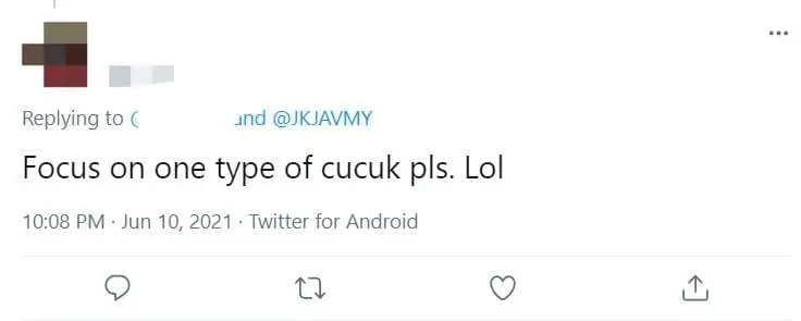 "#TanyaJe" JKJAV caught following a sexy cosplayer's account on Twitter