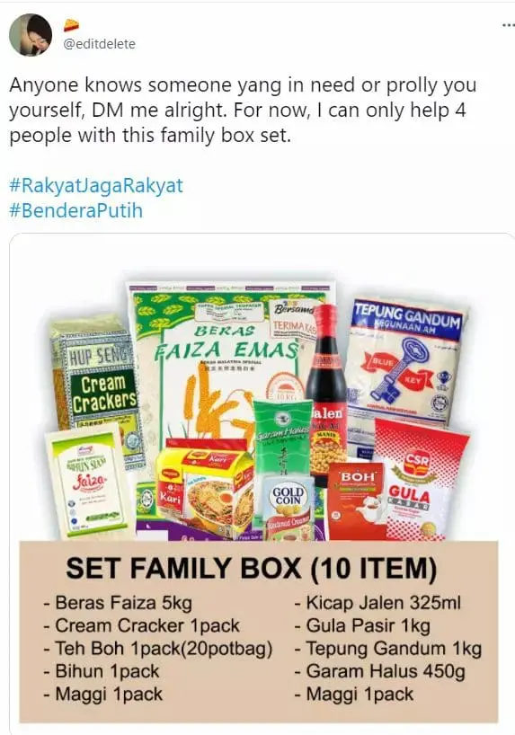 "Raise a white flag if you need help!" M'sians urged to seek out and assist the needy