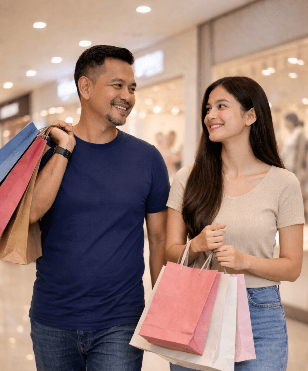 Shopping with daughter