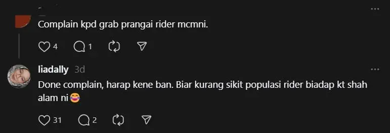 M'sian Woman Orders Drink At 12am, Rider Rudely Replies: 'Enjoy Until You Get Diabetes' comment 3