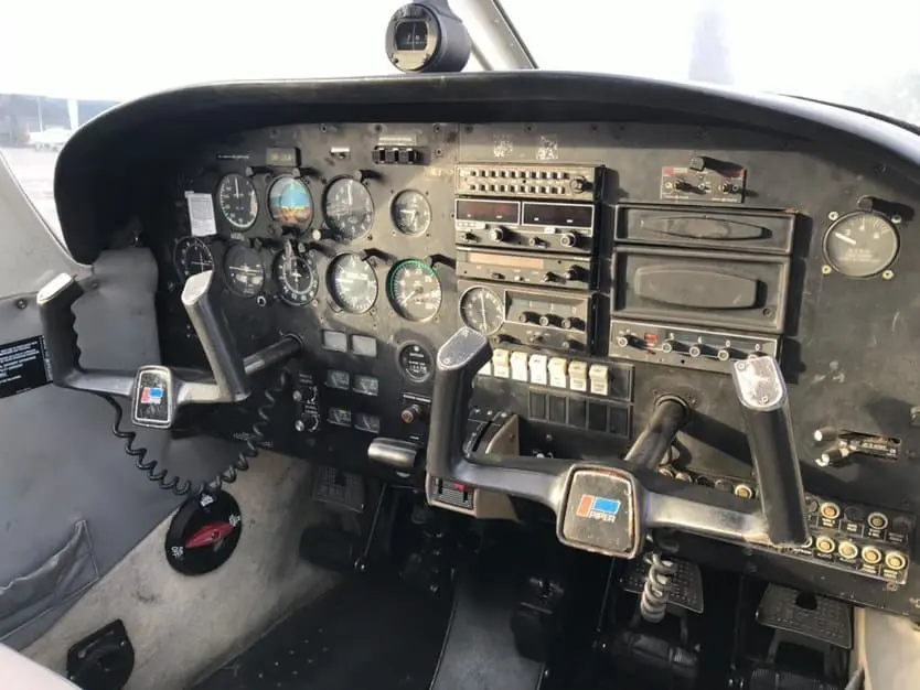 cockpit of a plane