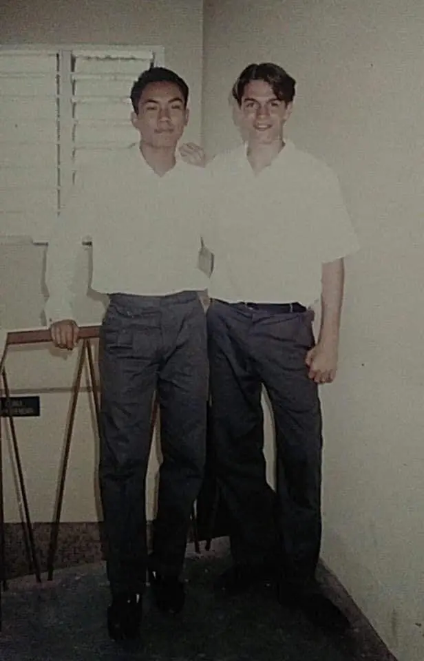 Ahmad Sanusi (young) with his white class mate