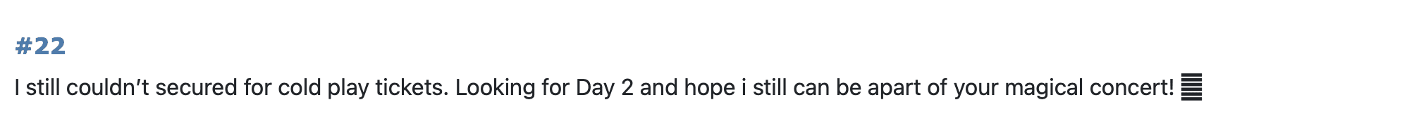 2nd coldplay concert in Malaysia comment 2