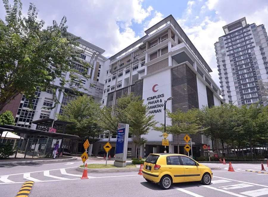 General view of the front entrance of Hospital Kuala Lumpur (HKL).