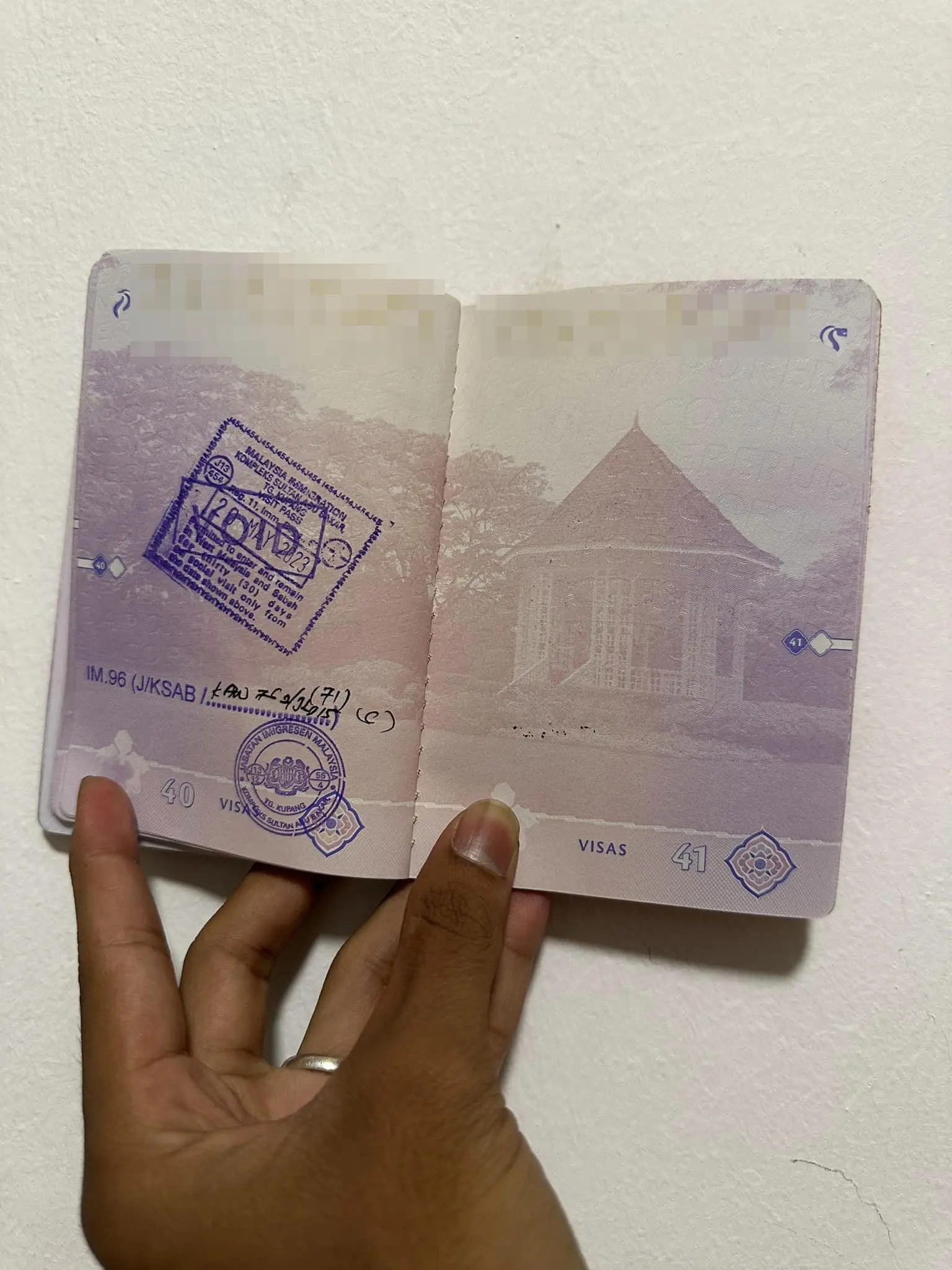 Passport of the SG man who was barred from entering Malaysia.