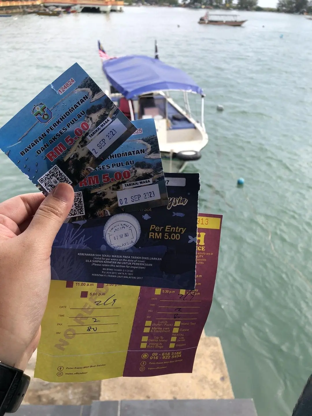 Boat tickets by Farah Azianti