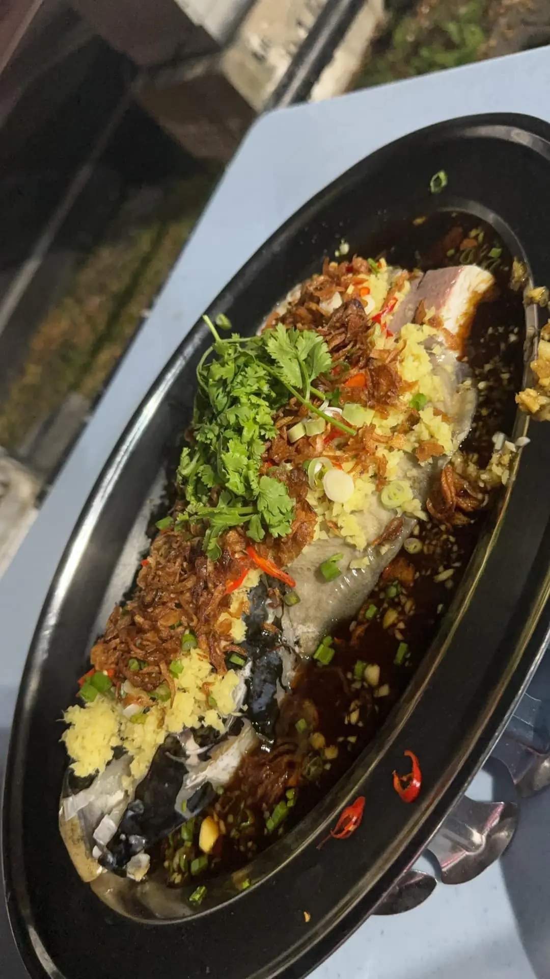 The steam fish that was eaten by Tan Boon Heong