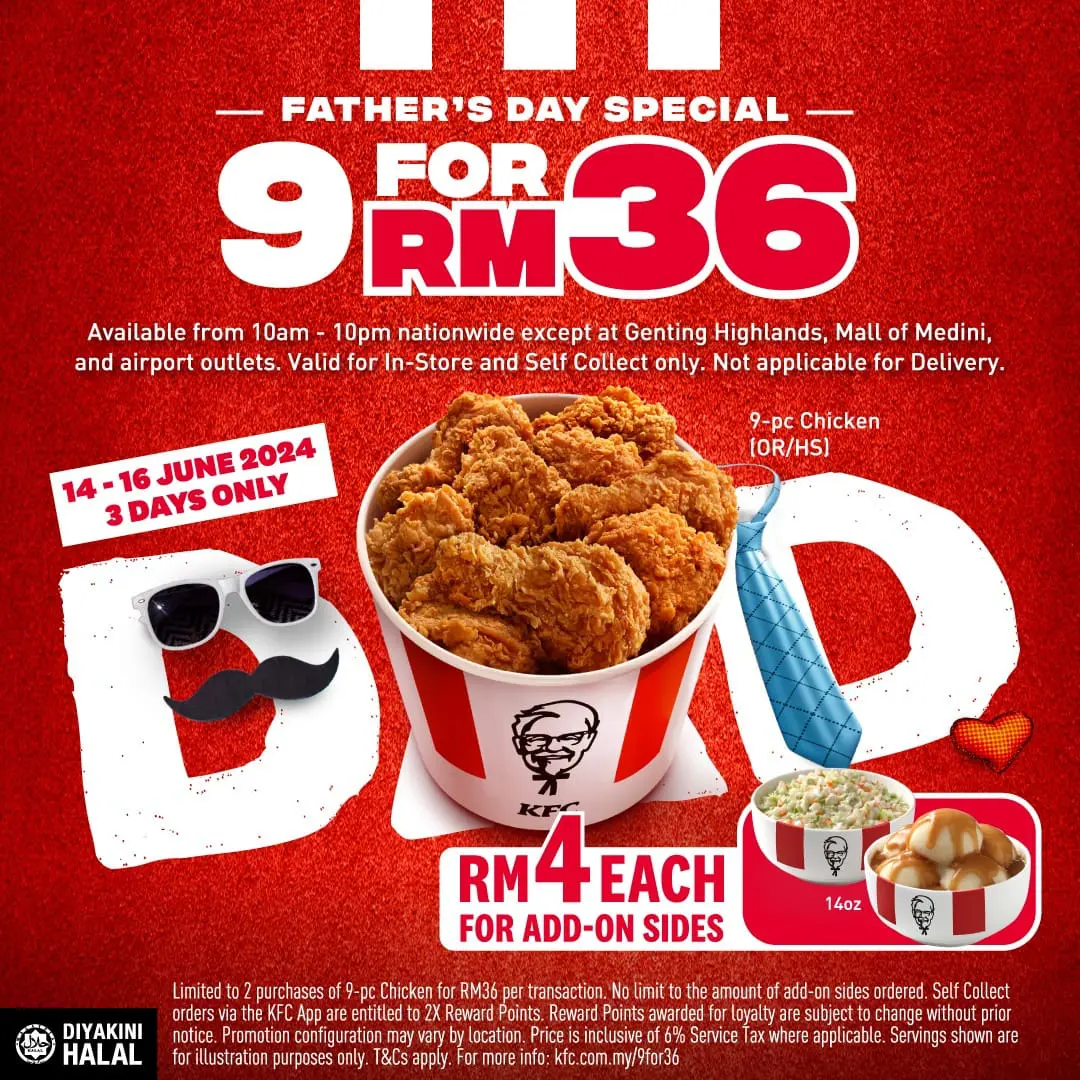 KFC Malaysia Father's Day 2024 promo