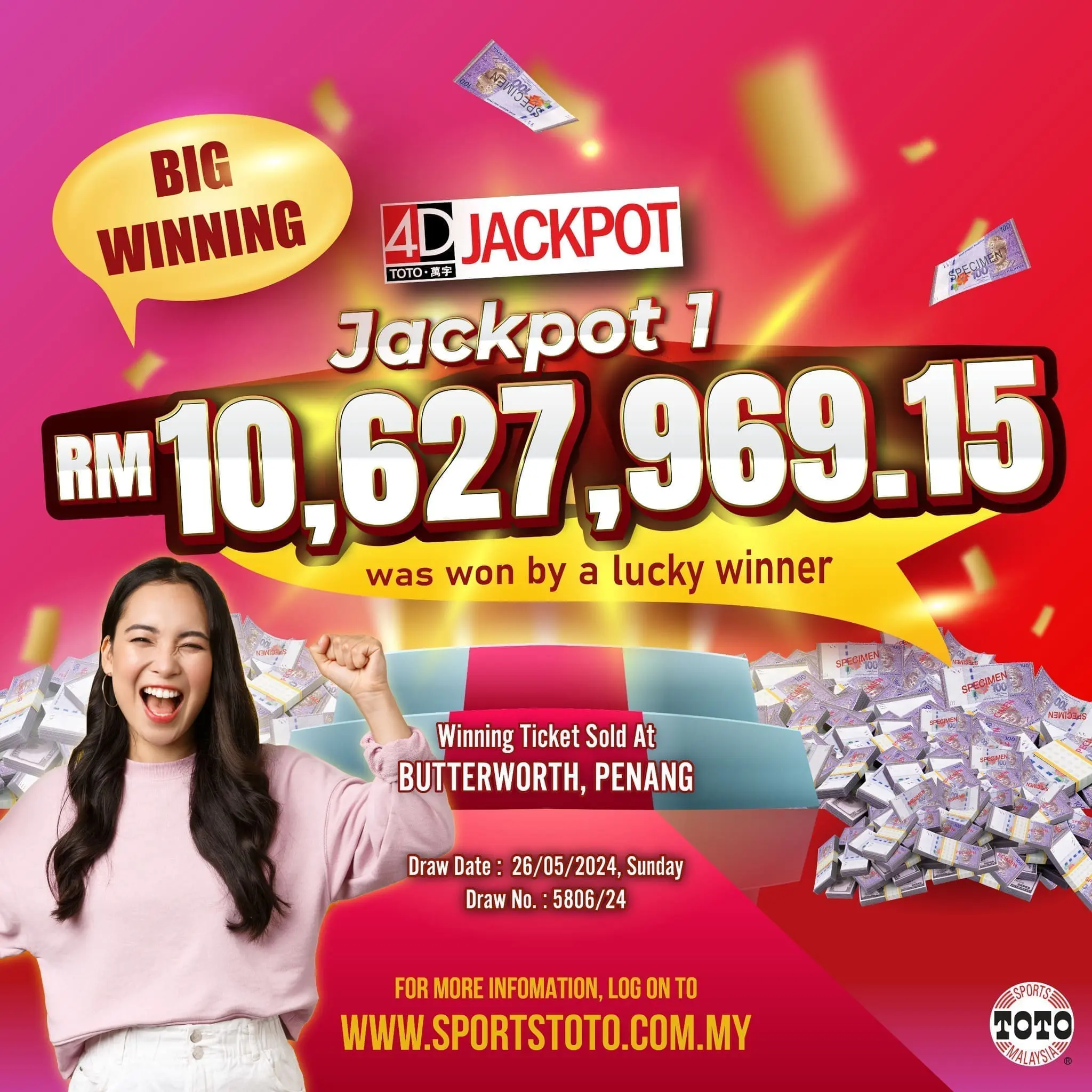 4d toto jackpot winner announcement