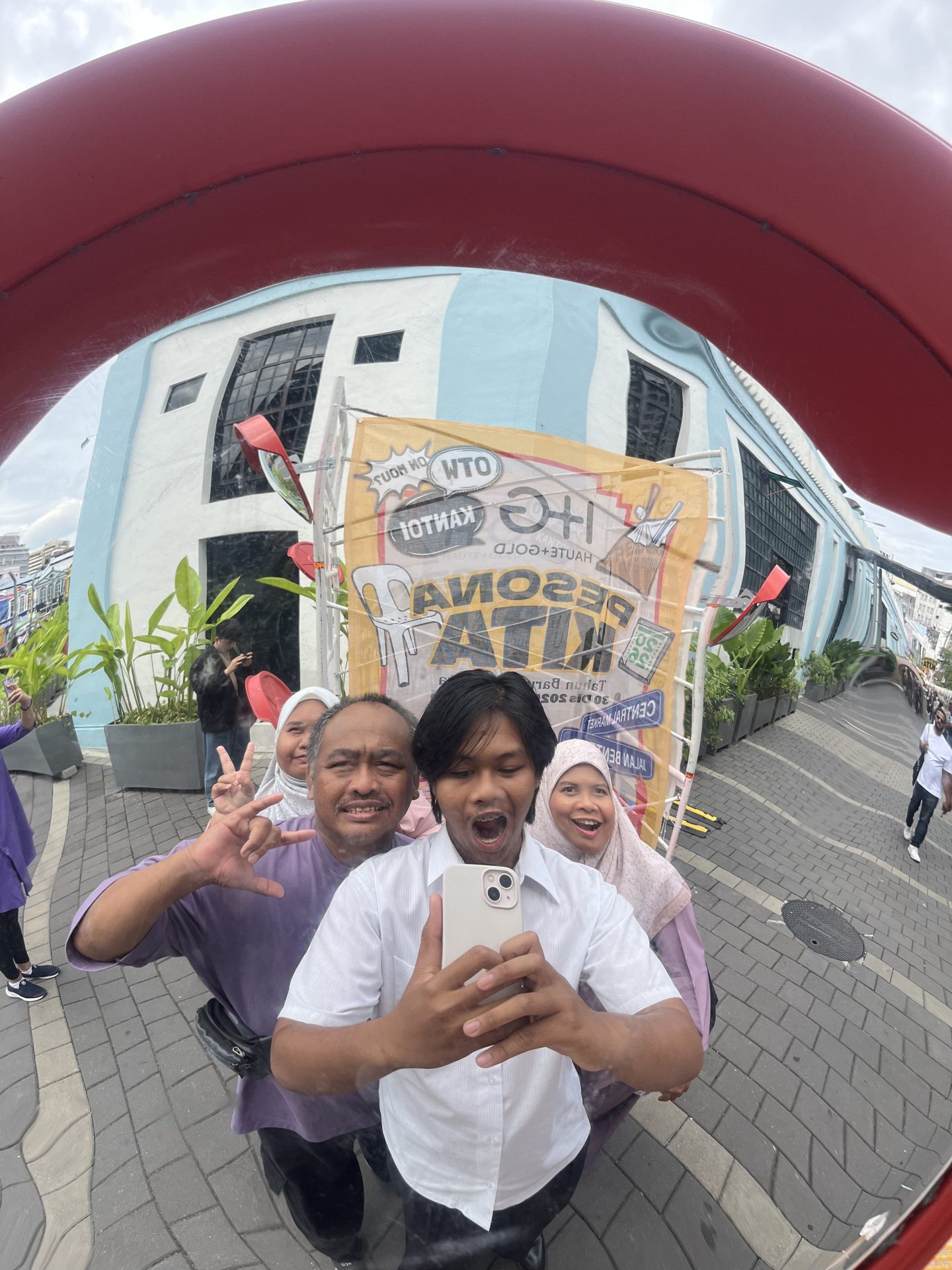 Nabil and Parents Enjoying Time At Central Market