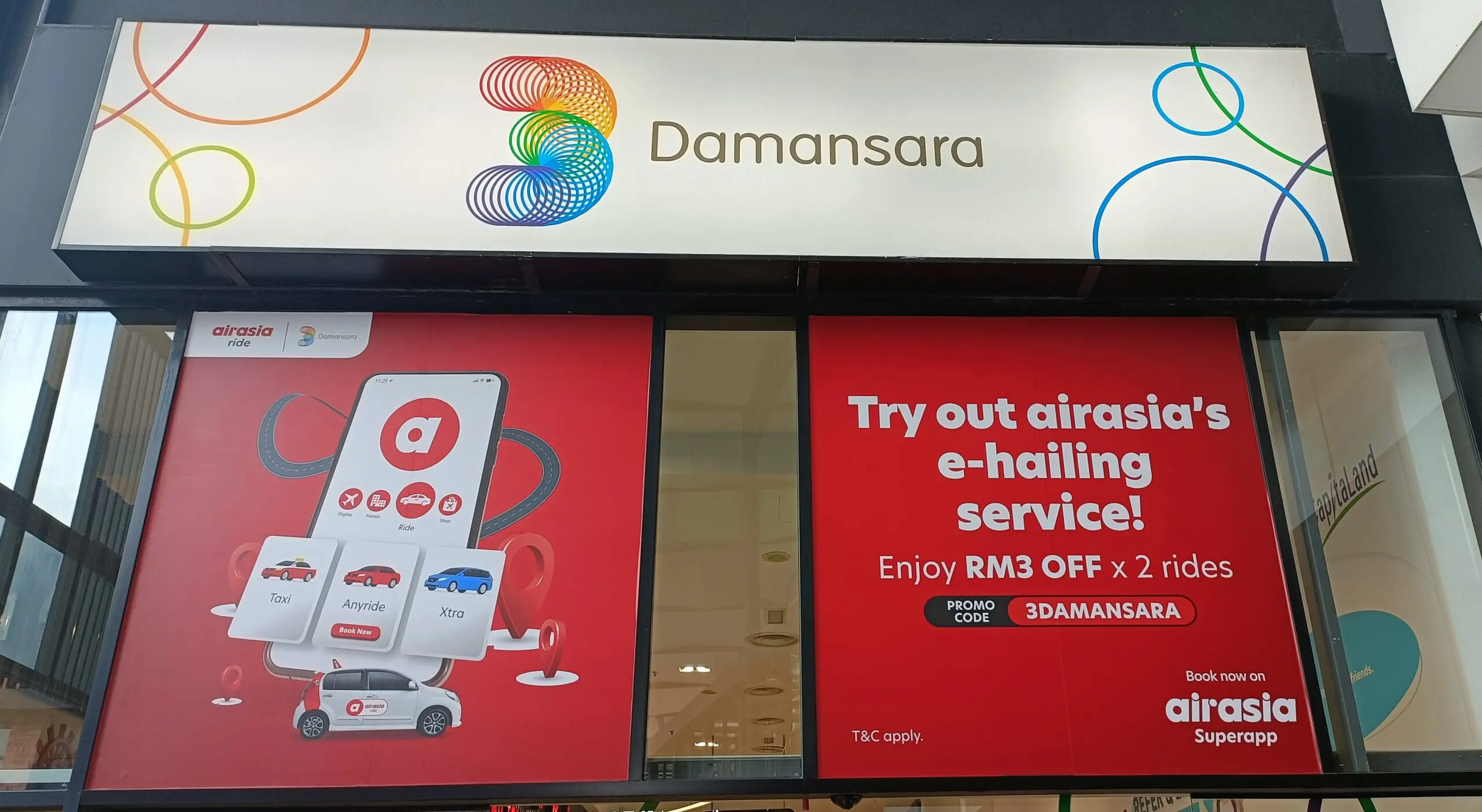 3 Damansara airasia ride glass sticker