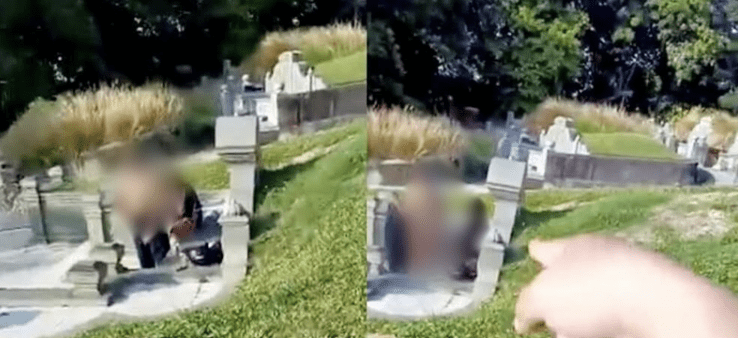 58yo Man & 37yo Woman Arrested For Indecent Act At Penang Cemetery In Viral Clip