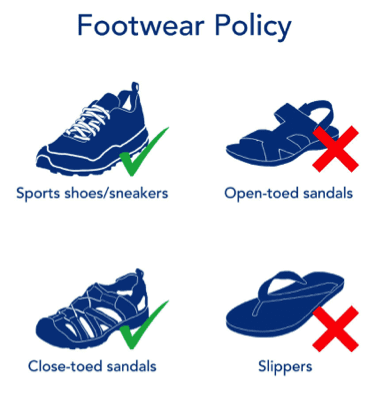 ESCAPE Penang footwear policy