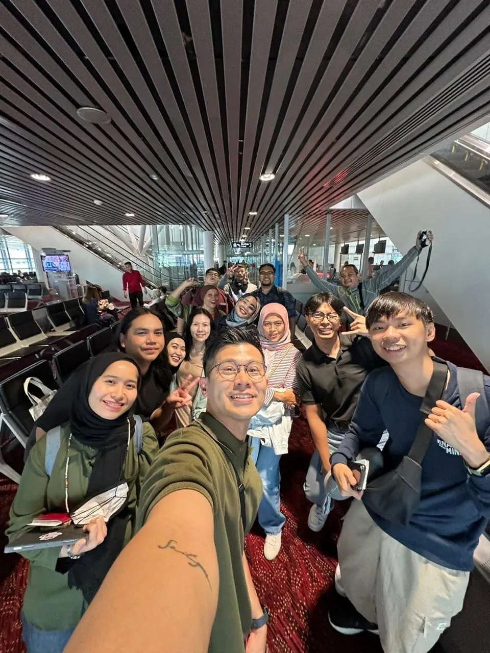 Groupie in Taiwan with the team.