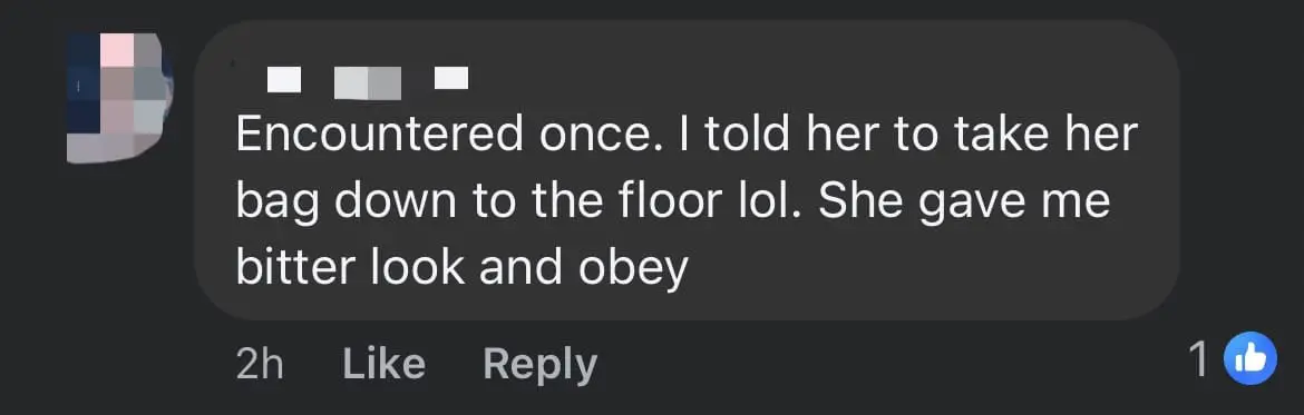 'Be More Considerate' — RapidKL Calls Out Woman Who 'Booked' Priority Seat With Her Bags comment 1