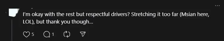 UK Tourist Praises M'sian Drivers For Being 'Respectful', Surprising Many comment 1