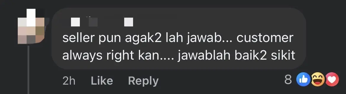 '1st Time Ke?!' — M'sian Online Seller Snaps At Man Who Ranted Over Order Being Sent 1 Day Later Than Expected comment 3