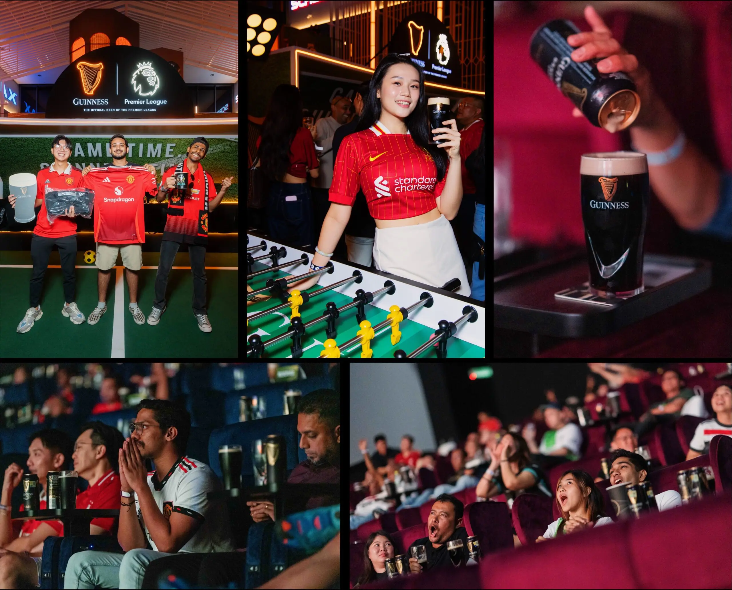 Guinness x Premier League Viewing Parties unite fans of the beautiful game and the beautiful beer, offering an unforgettable viewing experience packed with action, camaraderie, and unbeatable rewards