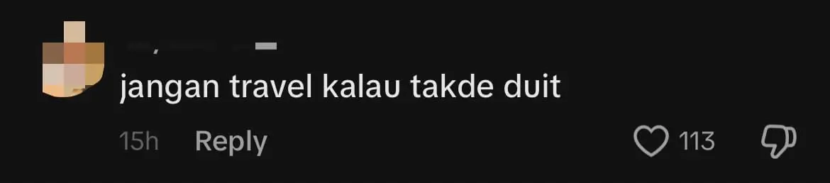 'Don't Travel If You Can't Afford It!' — Foreign Couple Slammed For Hitchhiking To Taman Negara comment 2