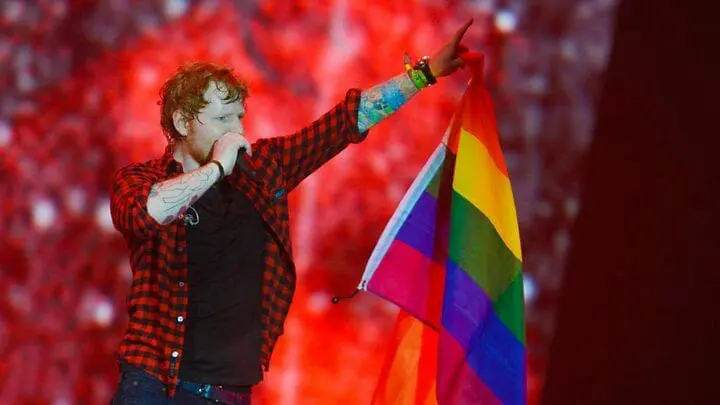 Ed Sheeran is a supporter  of LGBTQ