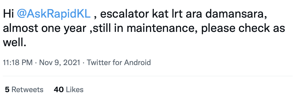 A LRT escalator in KL has been fixing for 5 years and... it's still not fixed yet_comment(2)