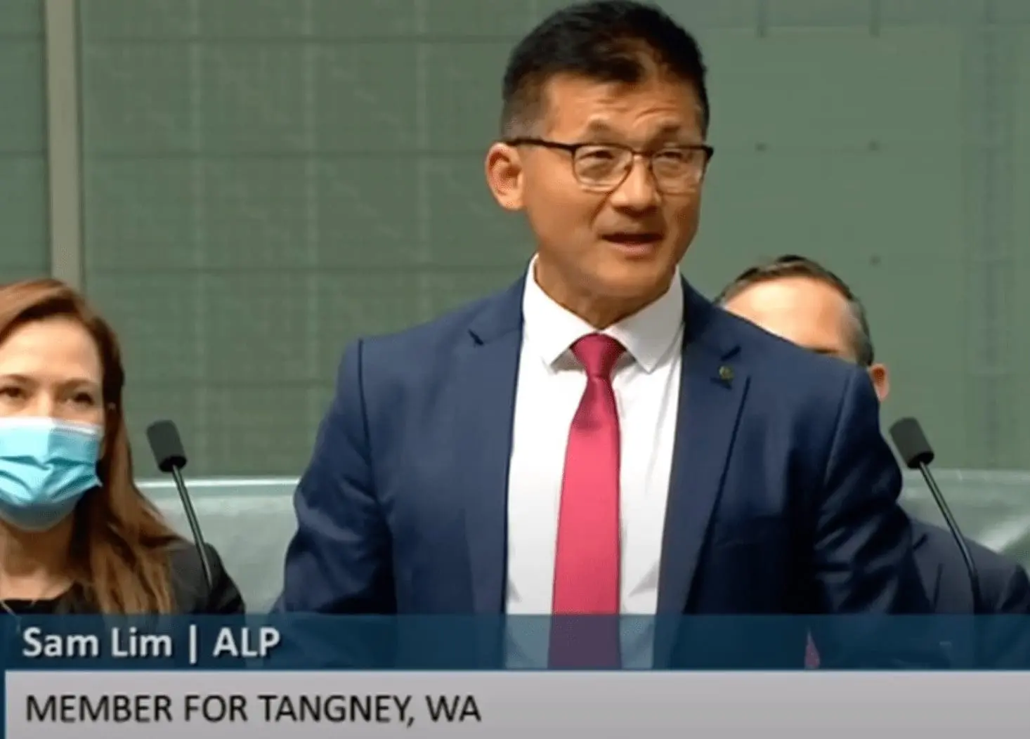 Aussie MP Sam Lim delivers his speech 03