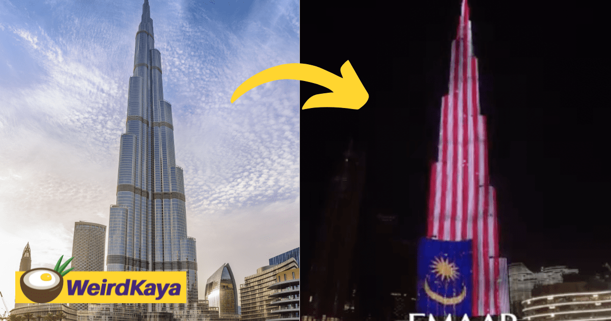 Burj Khalifa with Malaysia flag