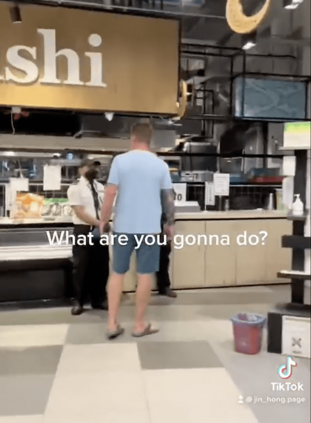 Caucasian man shouting at Ampang shopping mall 03