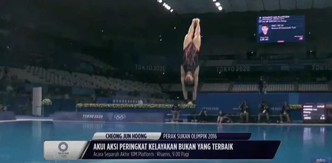 Cheong Jun Hoong at the olympic games 2020