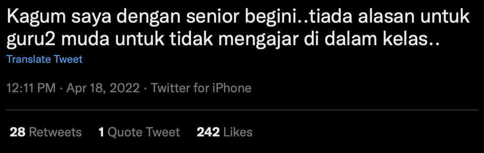 Dedicated teacher in Johor wears oxygen mask to continue her teaching at school comment 03