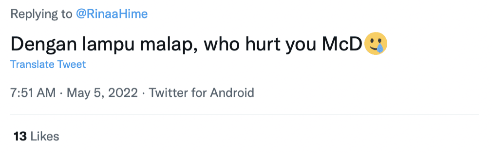 'Die thru' Seremban McDonald's sign scares many on Twitter 02