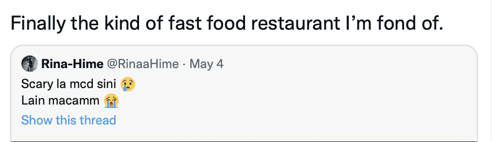 'Die thru' Seremban McDonald's sign scares many on Twitter 03