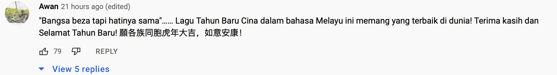 Dong Dong Qiang malay version comment 05